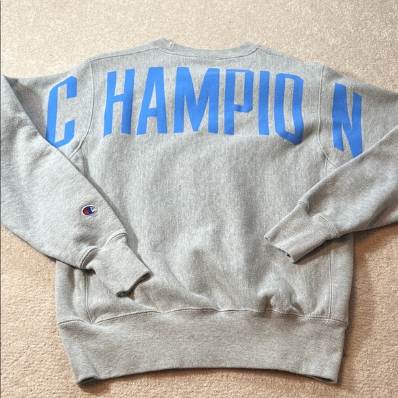Champion Other - Champion Reverse Weave Crewneck Sweatshirt Gray Large Spellout Logo